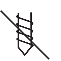 No drilling required icon